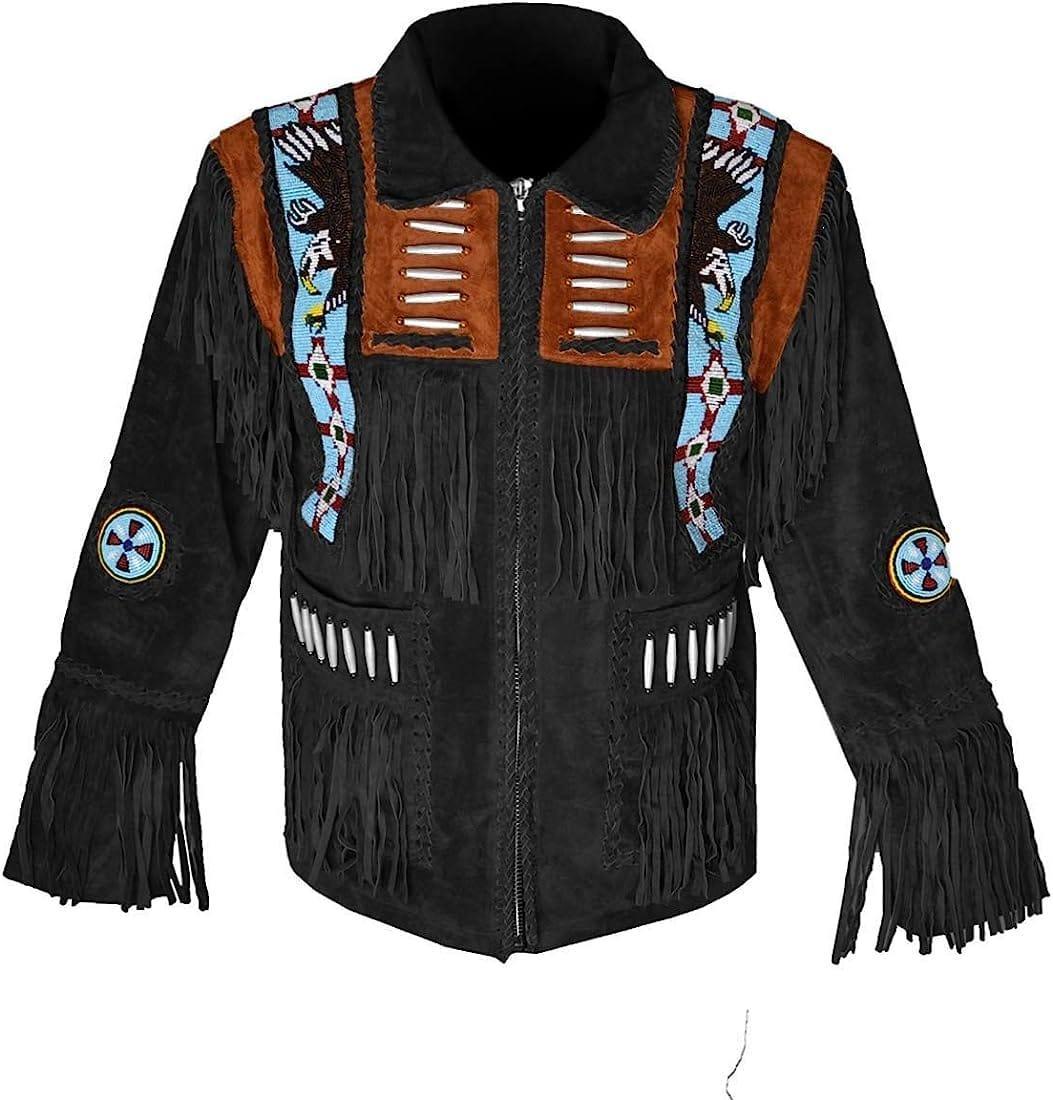 Western Fringe Jacket Suede Leather - Rustle Racewears